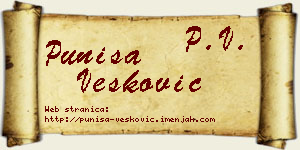 Puniša Vesković vizit kartica